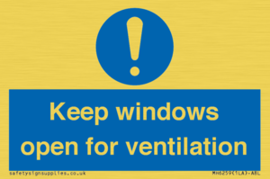 Keep windows open for ventilation